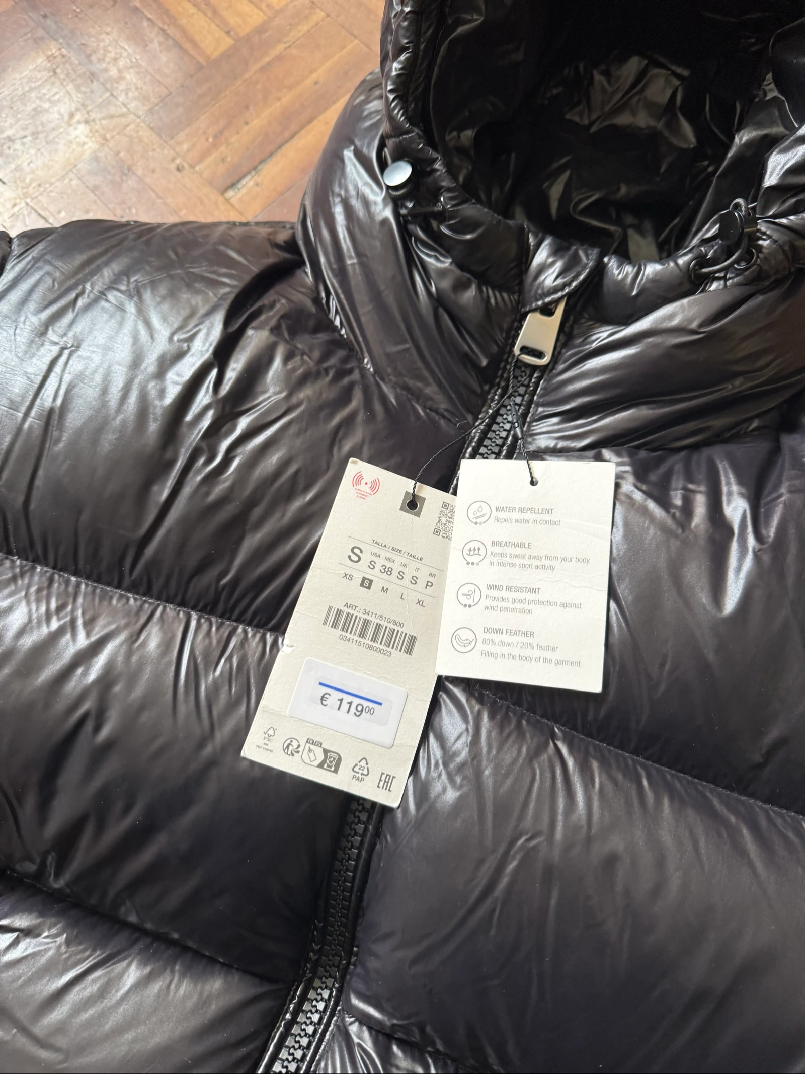 Cazadora Puffer Zara talla S negra – photo 3